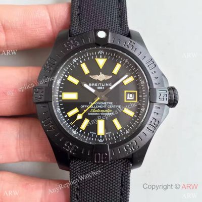 AAA Grade Breitling Avenger II Seawolf Solid Black - Swiss 2836 Watch